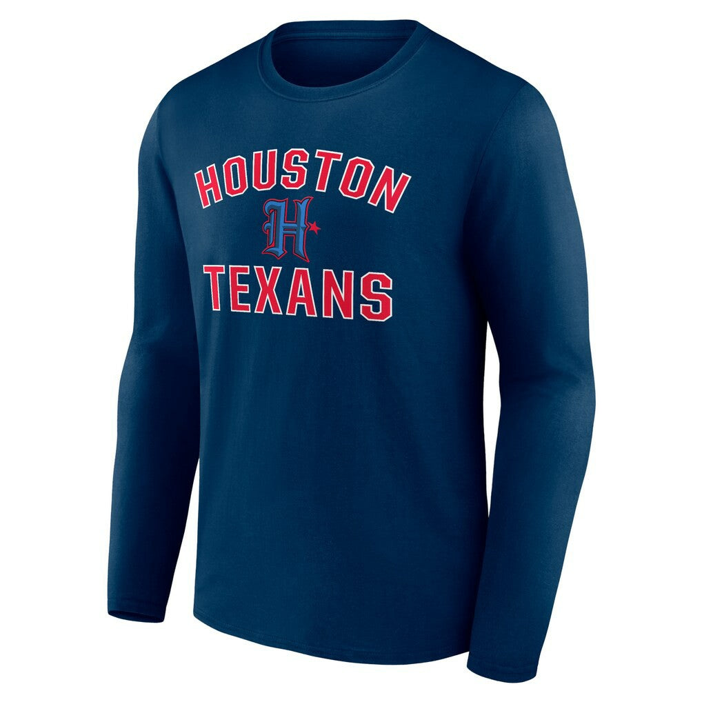 Houston Texans Secondary Logo Victory Arch Long Sleeve T-Shirt | NFL Hot