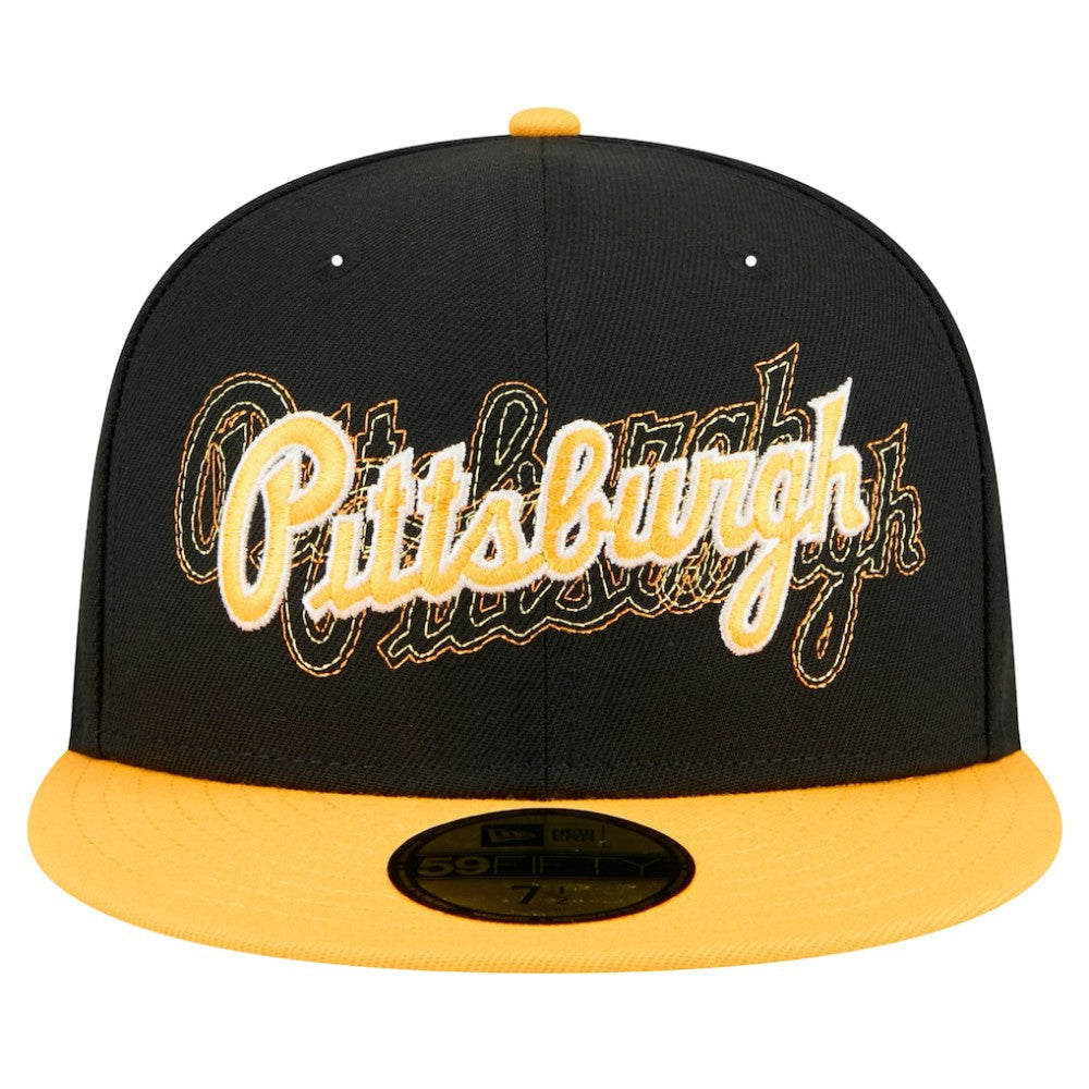 Pittsburgh Pirates New Era Shadow Stitch 59FIFTY Fitted Hat - MLB Hats