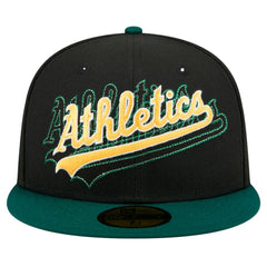 Athletics New Era Shadow Stitch 59FIFTY Fitted Hat - MLB Hats