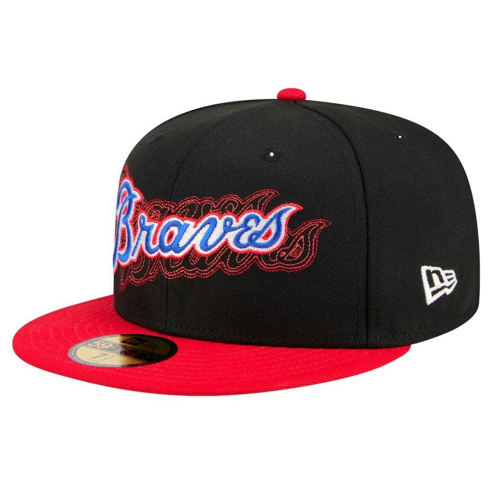Atlanta Braves New Era Shadow Stitch 59FIFTY Fitted Hat - MLB Hats