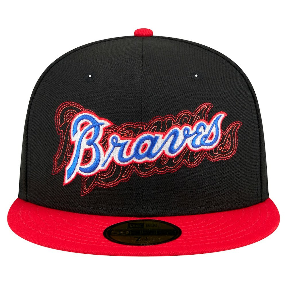 Atlanta Braves New Era Shadow Stitch 59FIFTY Fitted Hat - MLB Hats