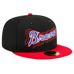Atlanta Braves New Era Shadow Stitch 59FIFTY Fitted Hat - MLB Hats