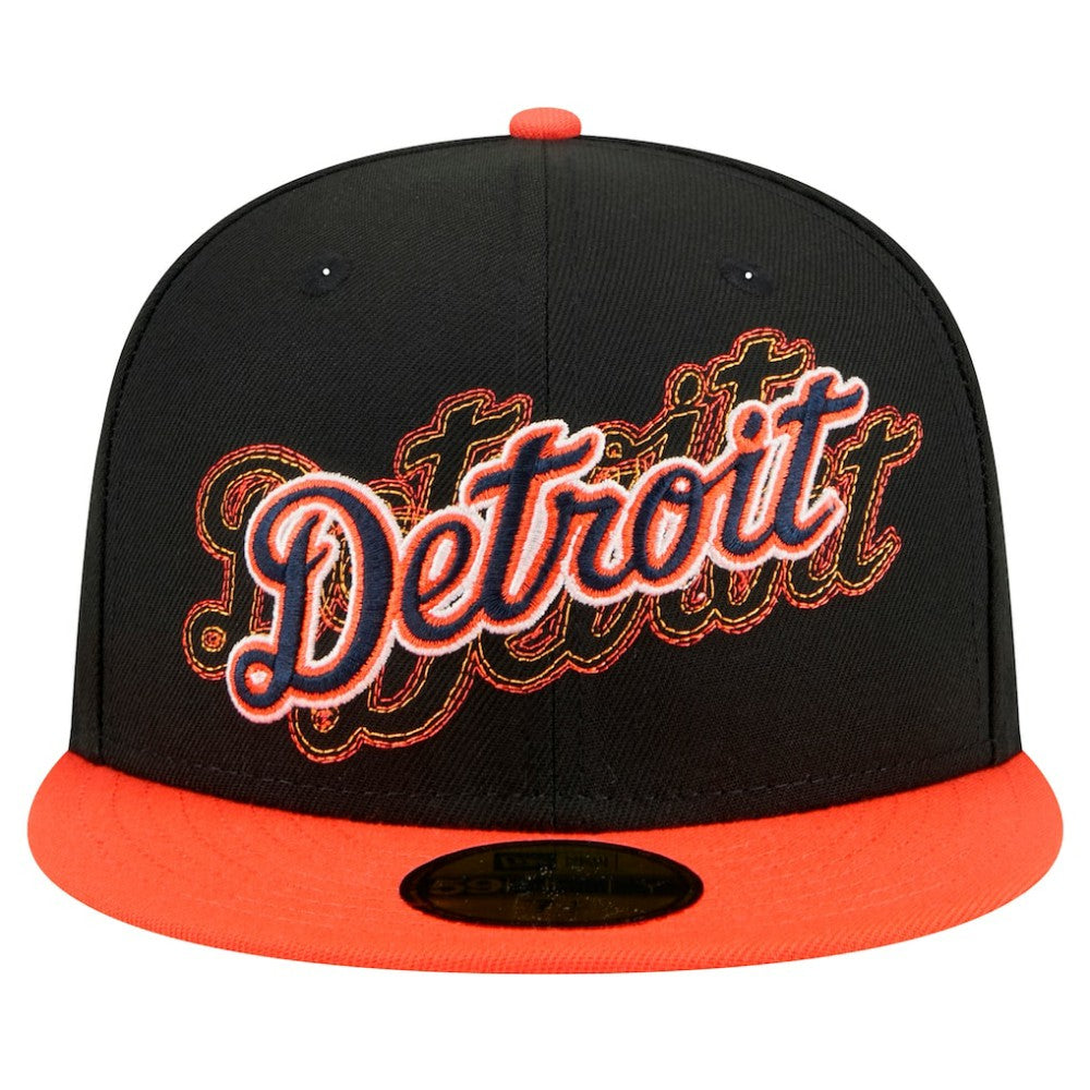 Detroit Tigers New Era Shadow Stitch 59FIFTY Fitted Hat - MLB Hats