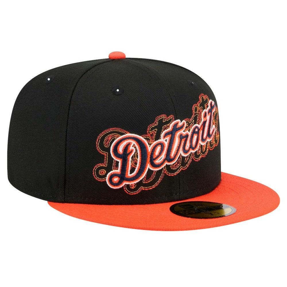 Detroit Tigers New Era Shadow Stitch 59FIFTY Fitted Hat - MLB Hats