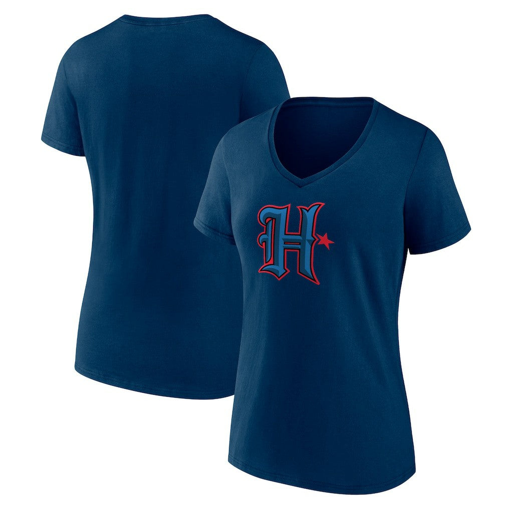 Houston Texans Women's Secondary Logo V-Neck T-Shirt | NFL Outlet