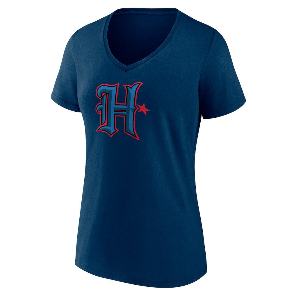 Houston Texans Women's Secondary Logo V-Neck T-Shirt | NFL Outlet