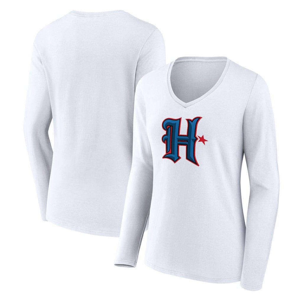 Houston Texans Women's Secondary Logo Long Sleeve V-Neck T-Shirt | NFL Near me