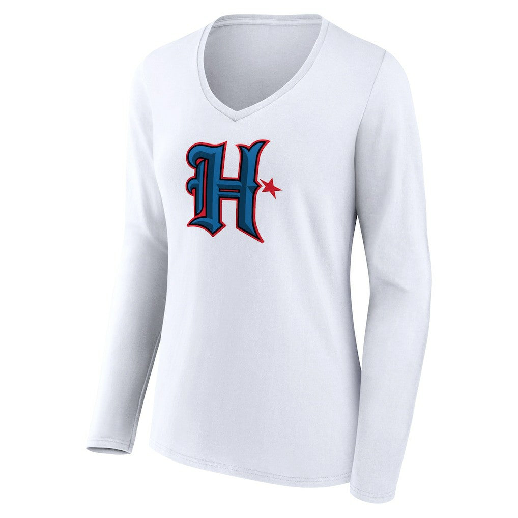 Houston Texans Women's Secondary Logo Long Sleeve V-Neck T-Shirt | NFL Near me
