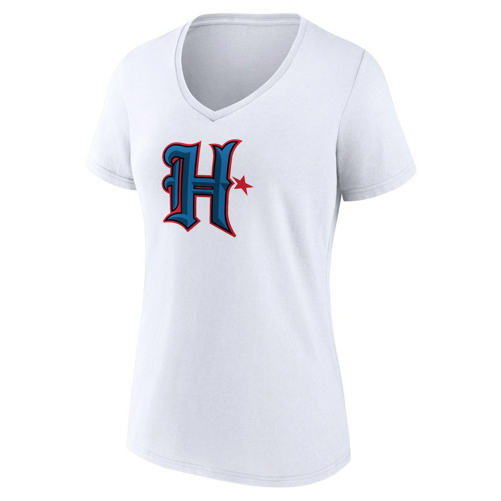 Houston Texans Women's Secondary Logo V-Neck T-Shirt | NFL Outlet