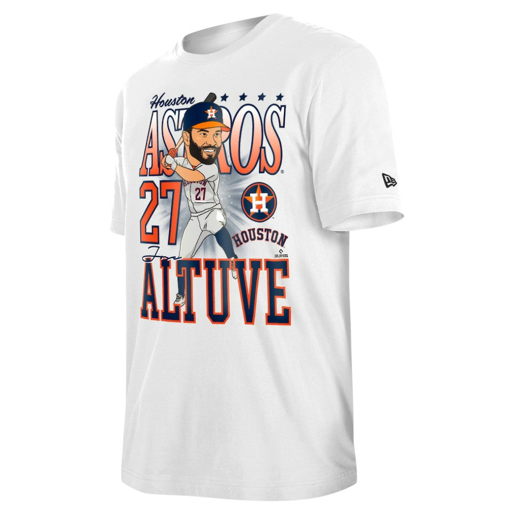 Jose Altuve Houston Astros New Era Caricature T-Shirt - MLB T-shirts
