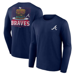 Atlanta Braves Blooper Burger Long Sleeve T-Shirt - MLB T-shirts