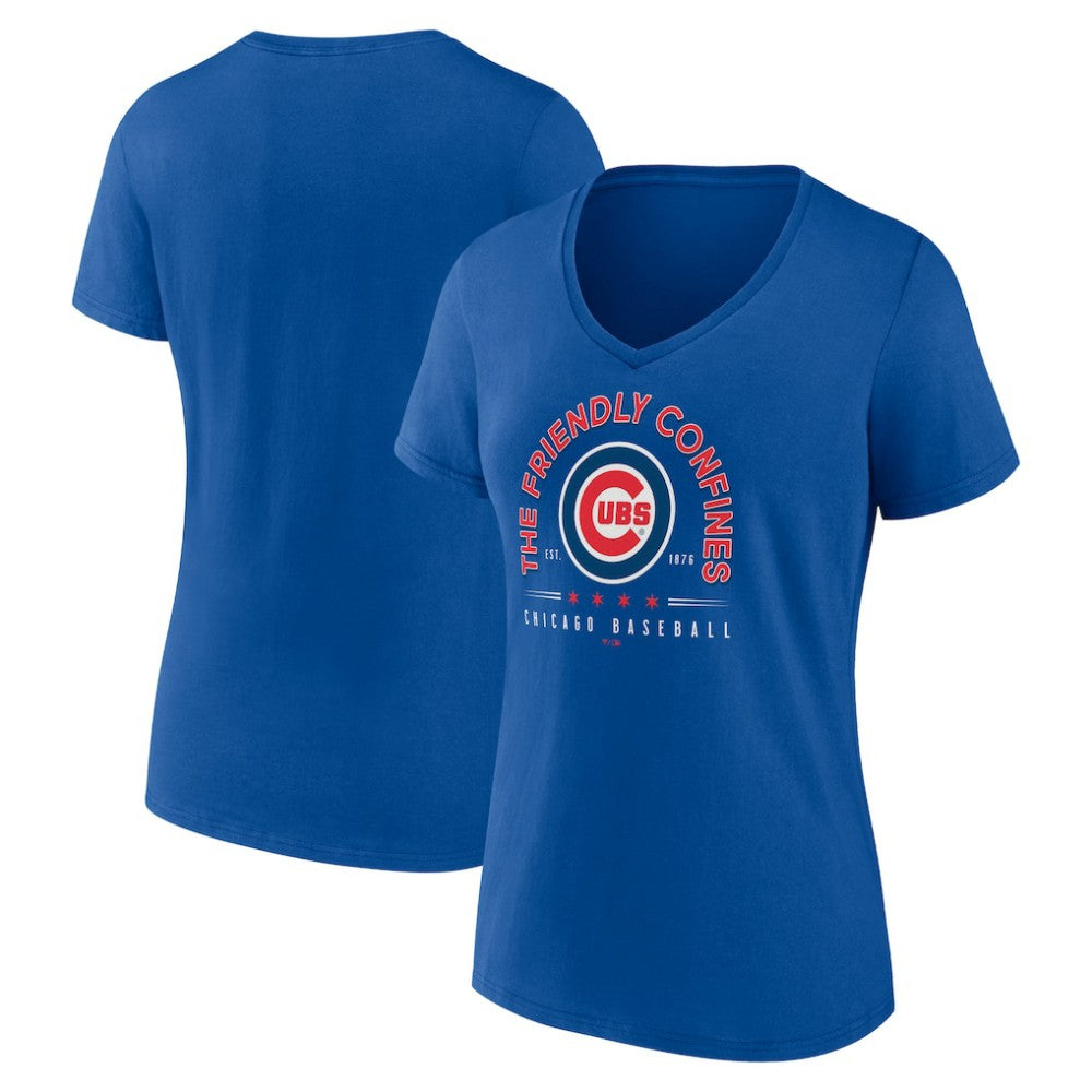 Chicago Cubs Women's Friendly Confines V-Neck T-Shirt - MLB T-shirts