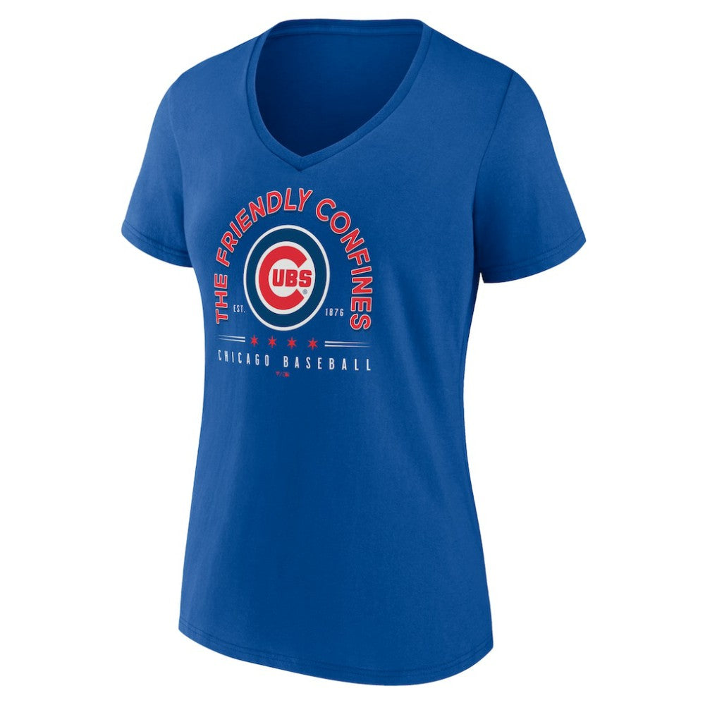 Chicago Cubs Women's Friendly Confines V-Neck T-Shirt - MLB T-shirts