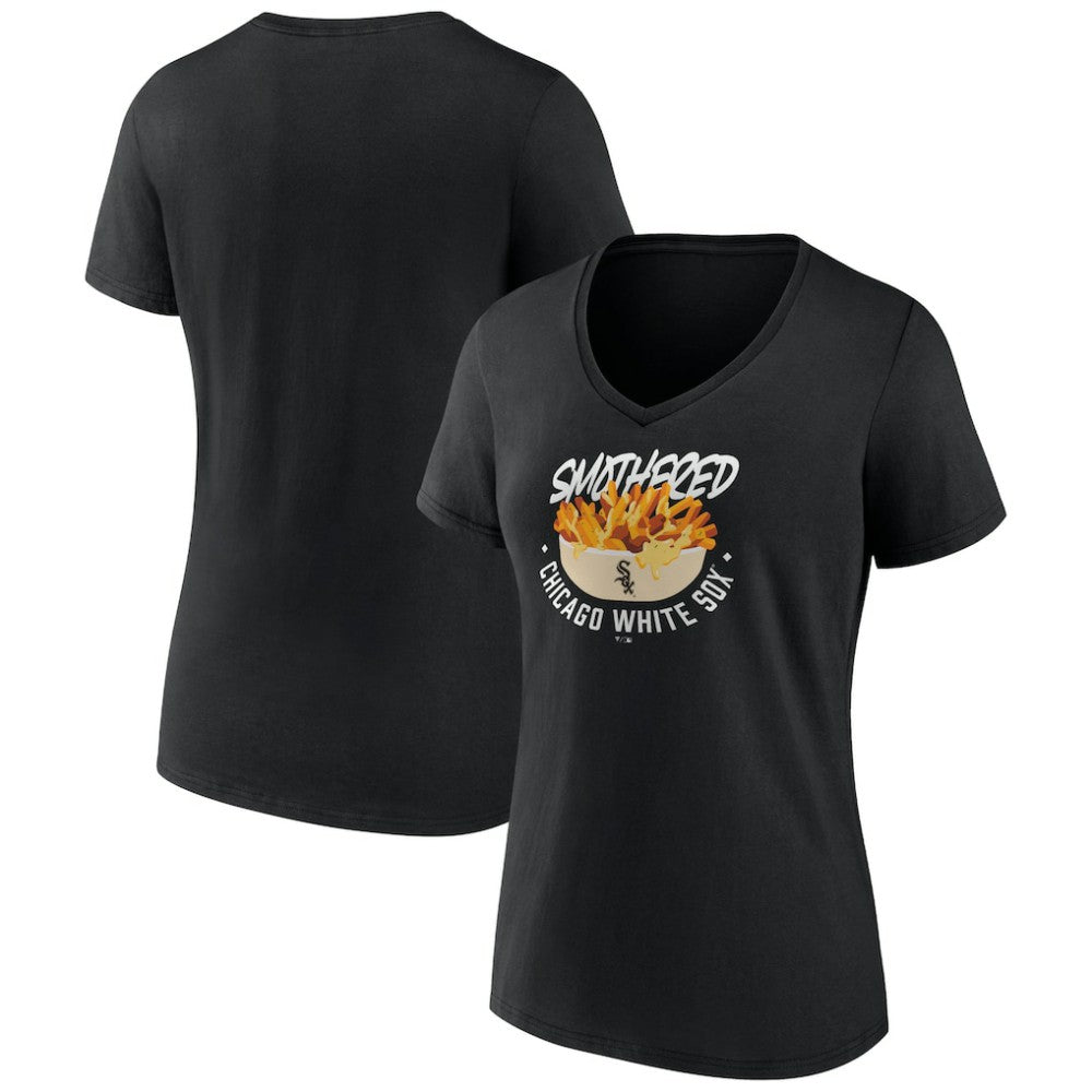 Chicago White Sox Women's Smothered Fries V-Neck T-Shirt - MLB T-shirts
