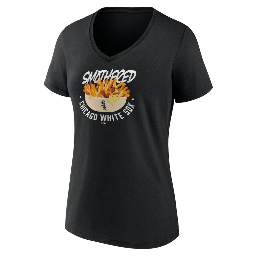Chicago White Sox Women's Smothered Fries V-Neck T-Shirt - MLB T-shirts