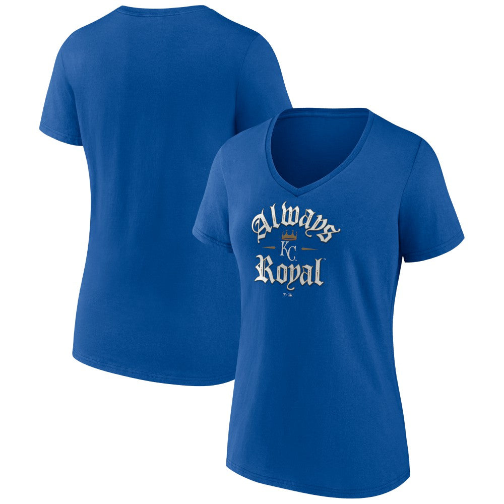 Kansas City Royals Women's Always Royal V-Neck T-Shirt - MLB T-shirts