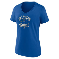 Kansas City Royals Women's Always Royal V-Neck T-Shirt - MLB T-shirts