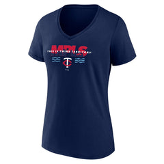 Minnesota Twins Women's Territory V-Neck T-Shirt - MLB T-shirts