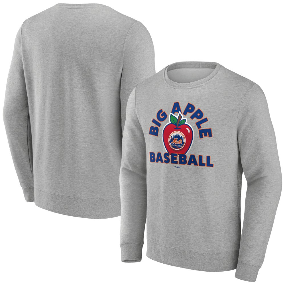 New York Mets Big Apple Baseball Pullover Sweatshirt - MLB Pullover