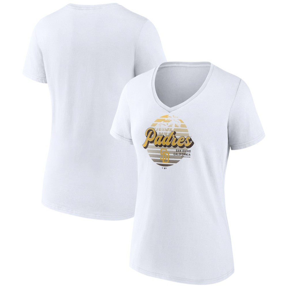 San Diego Padres Women's Palm Trees V-Neck T-Shirt - MLB T-shirts