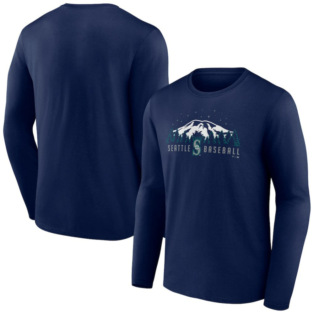 Seattle Mariners Mountains Long Sleeve T-Shirt - MLB T-shirts