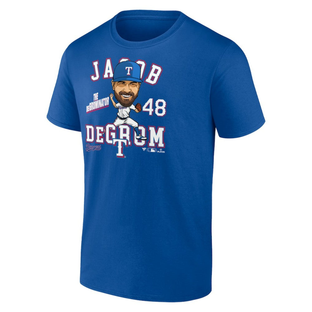 Jacob deGrom Texas Rangers Caricature T-Shirt - MLB T-shirts