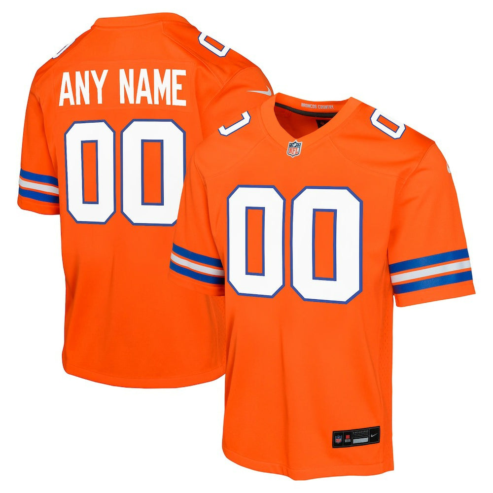 Denver Broncos Youth Mile High Collection 1977 Throwback Custom Game Jersey | NFL Discount