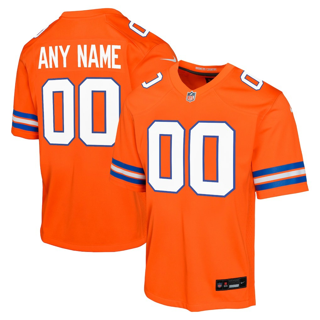 Denver Broncos Youth Mile High Collection 1977 Throwback Custom Game Jersey | NFL Discount