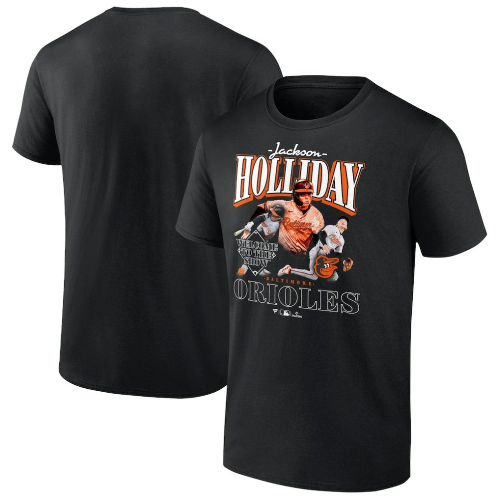Jackson Holliday Baltimore Orioles Welcome to the Show T-Shirt - MLB T-shirts