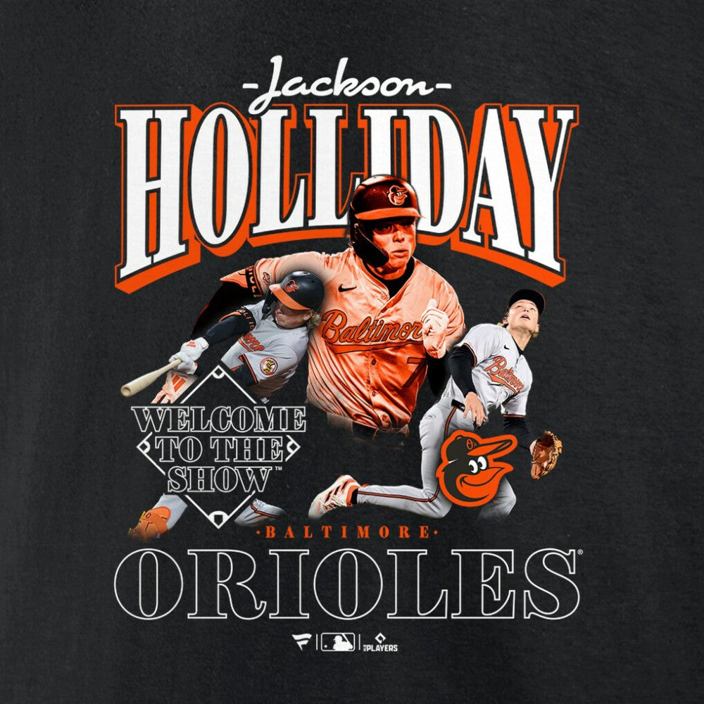 Jackson Holliday Baltimore Orioles Welcome to the Show T-Shirt - MLB T-shirts