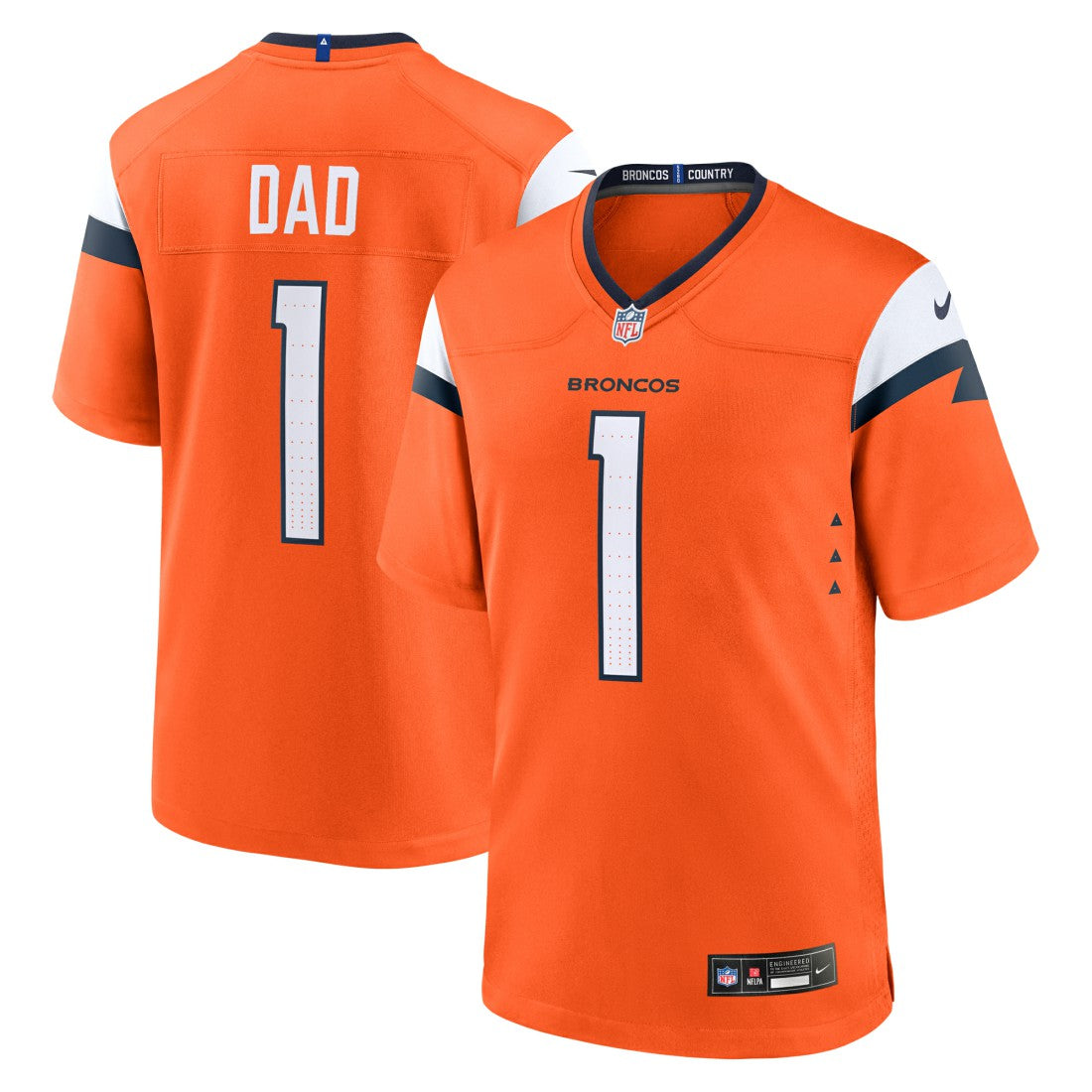 Denver Broncos #1 Dad Game Jersey | NFL Hot