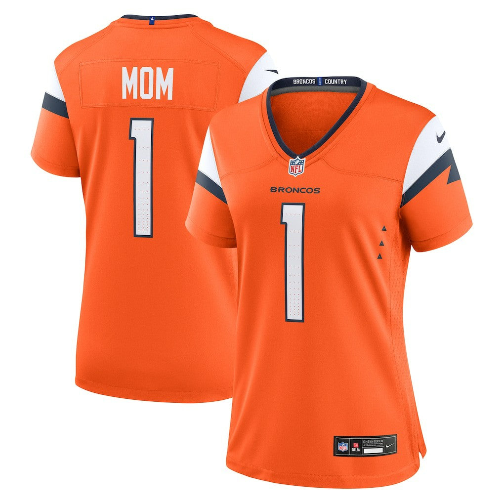 Denver Broncos Women's #1 Mom Game Jersey | NFL On sale