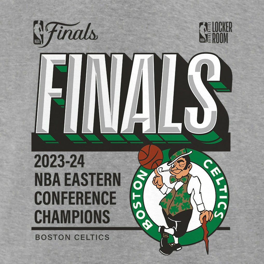 Steel Boston Celtics Women's 2024 Eastern Conference Champions Locker Room Post Up Move V-Neck T-Shirt | NBA