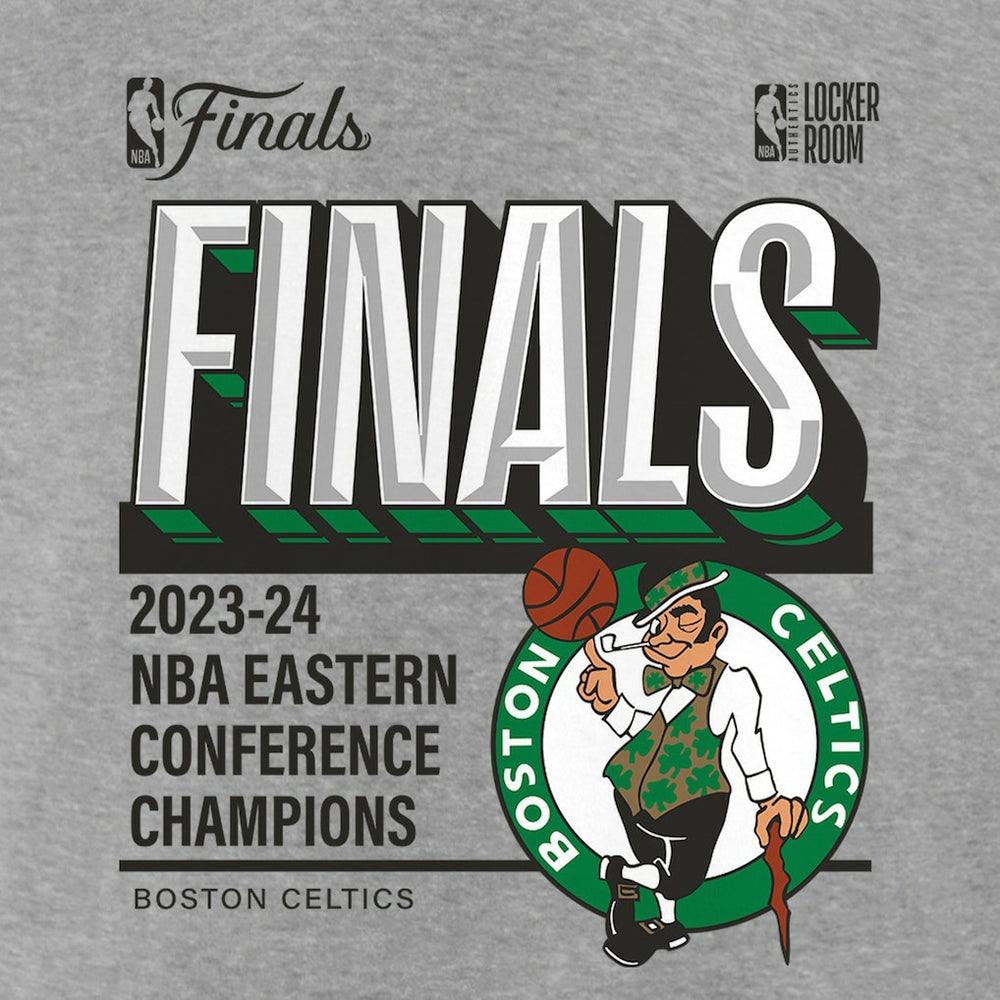 Steel Boston Celtics Women's 2024 Eastern Conference Champions Locker Room Post Up Move V-Neck T-Shirt | NBA