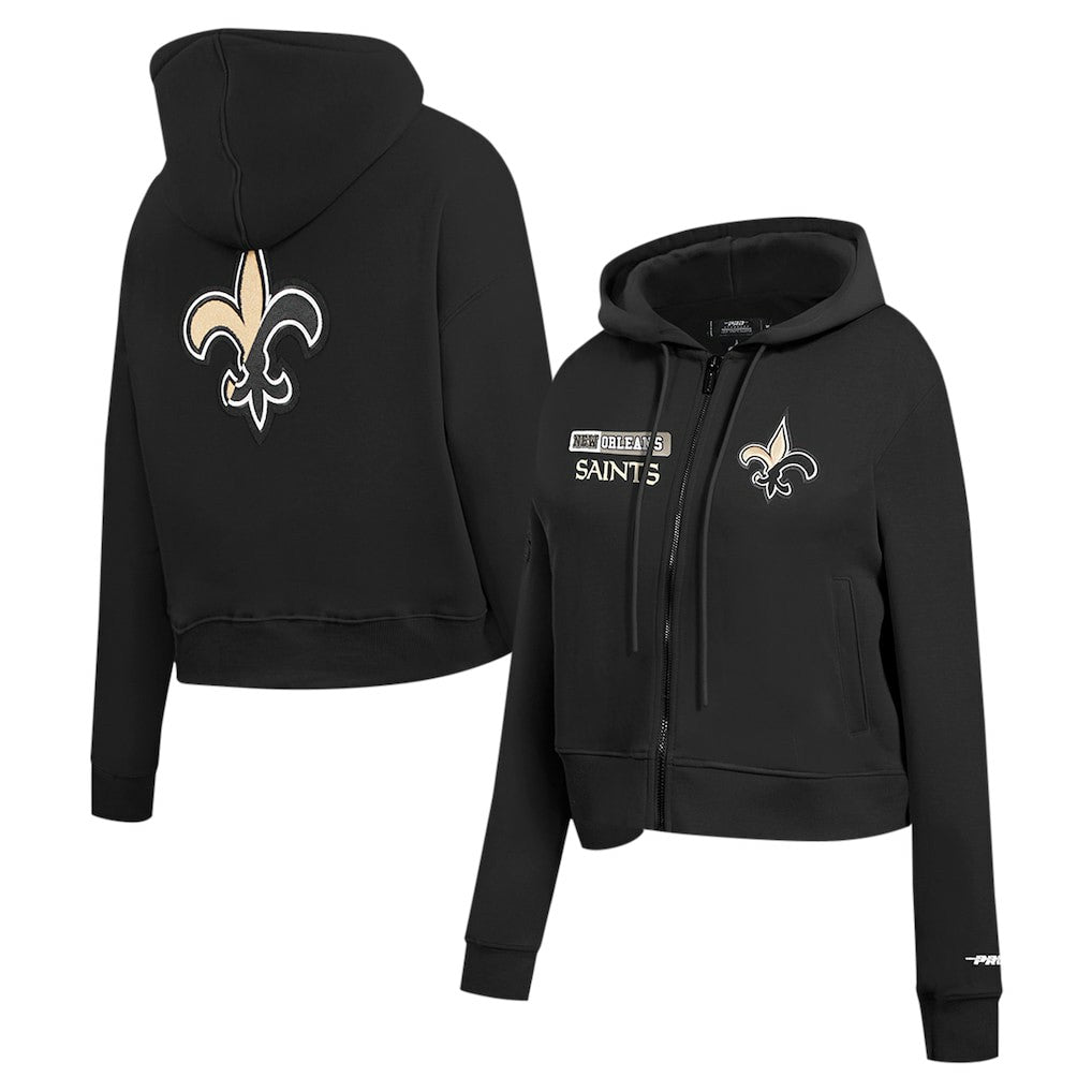 New Orleans Saints Pro Standard Women's Split Logo Full-Zip Hoodie | NFL Outlet