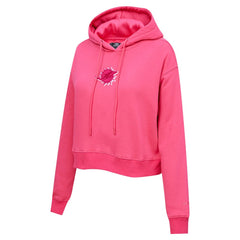 Miami Dolphins Pro Standard Women's Triple Pink Cropped Fleece Pullover Hoodie | NFL Online
