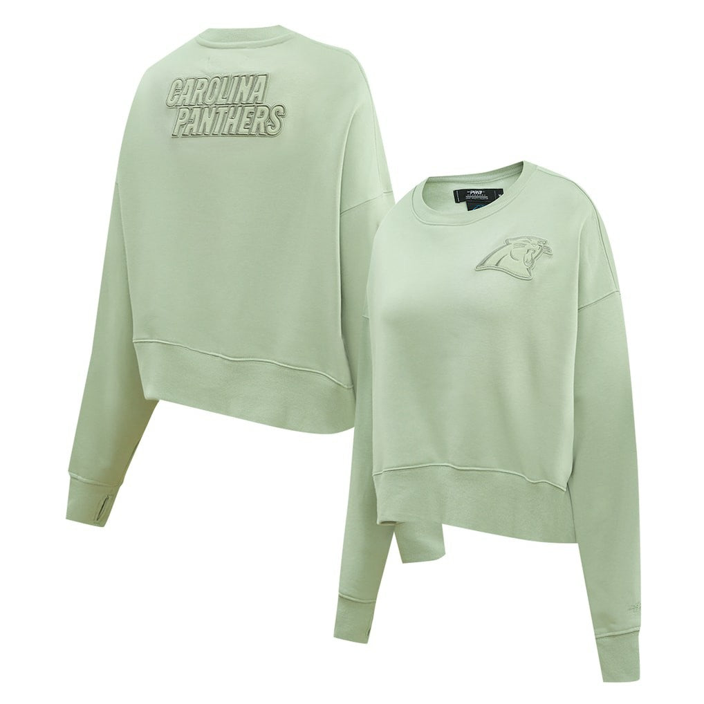 Carolina Panthers Pro Standard Women's Oversized Cropped Neutral Pullover Sweatshirt | NFL Online