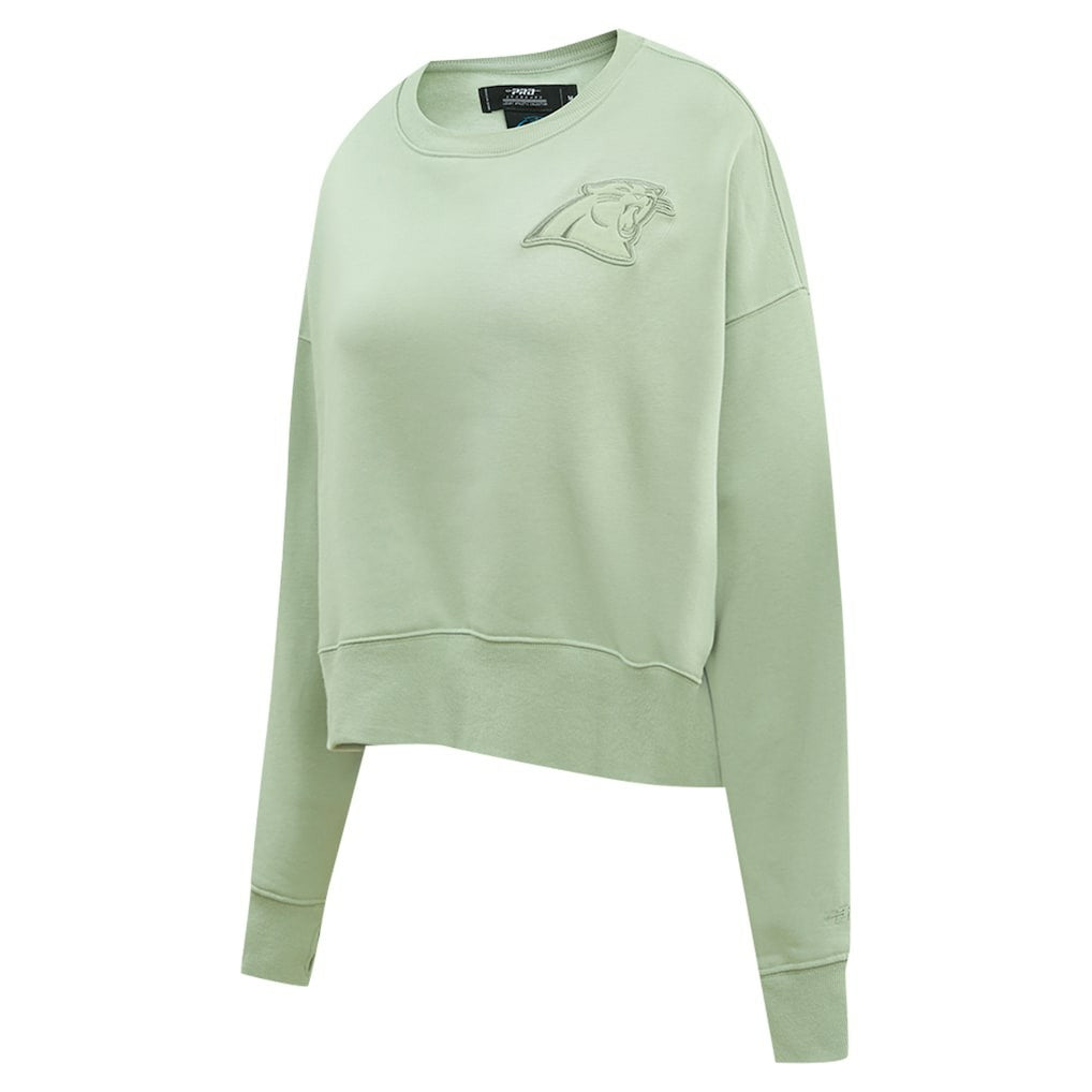 Carolina Panthers Pro Standard Women's Oversized Cropped Neutral Pullover Sweatshirt | NFL Online