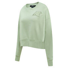 Carolina Panthers Pro Standard Women's Oversized Cropped Neutral Pullover Sweatshirt | NFL Online