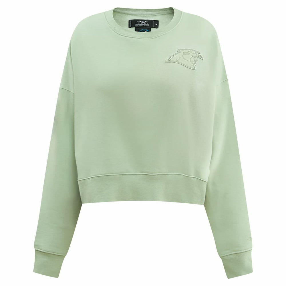 Carolina Panthers Pro Standard Women's Oversized Cropped Neutral Pullover Sweatshirt | NFL Online