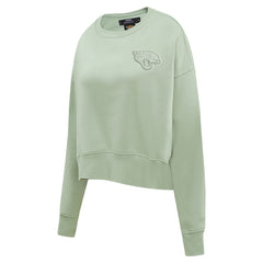Jacksonville Jaguars Pro Standard Women's Oversized Cropped Neutral Pullover Sweatshirt | NFL On sale