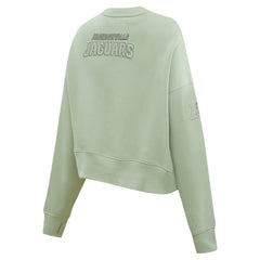 Jacksonville Jaguars Pro Standard Women's Oversized Cropped Neutral Pullover Sweatshirt | NFL On sale