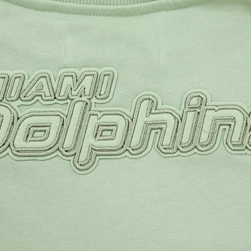 Miami Dolphins Pro Standard Women's Oversized Cropped Neutral Pullover Sweatshirt | NFL Outlet