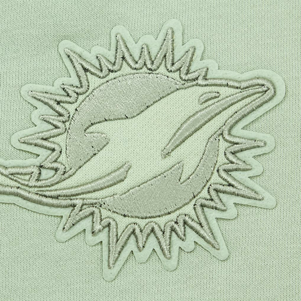 Miami Dolphins Pro Standard Women's Oversized Cropped Neutral Pullover Sweatshirt | NFL Outlet