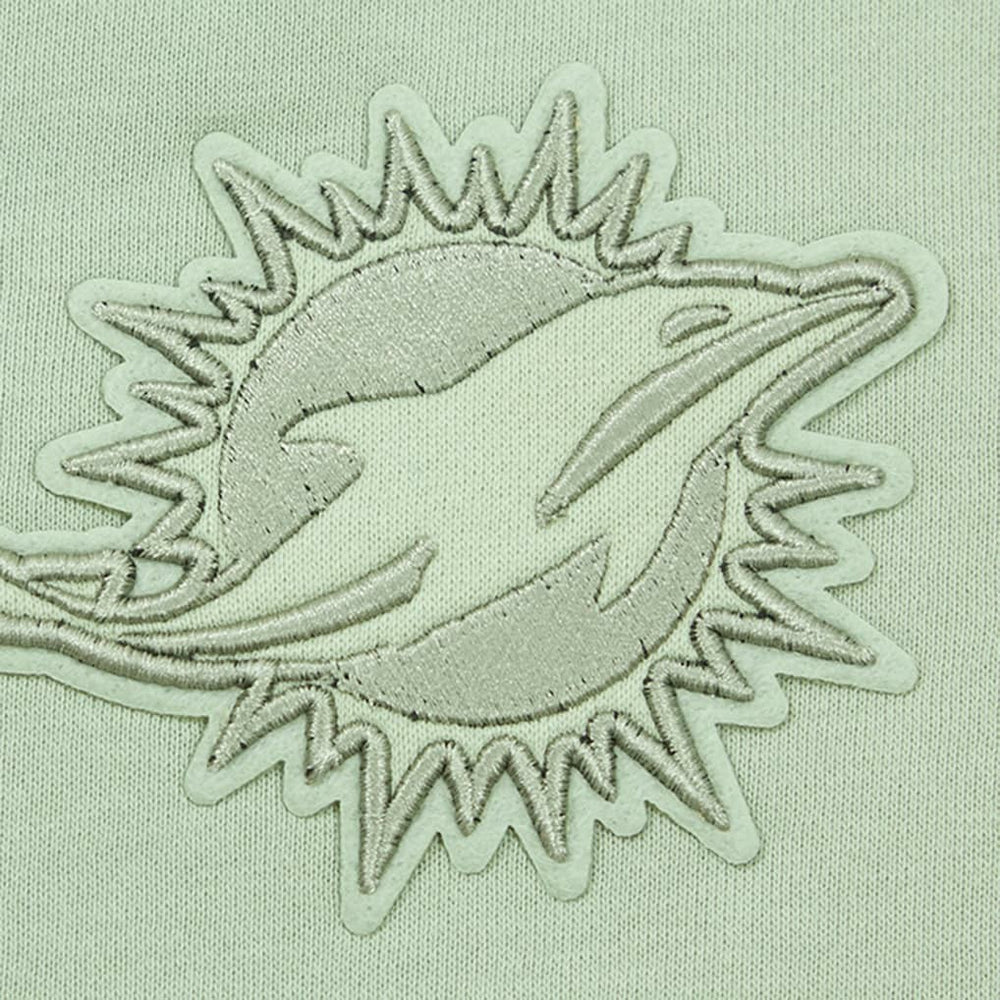 Miami Dolphins Pro Standard Women's Oversized Cropped Neutral Pullover Sweatshirt | NFL Outlet