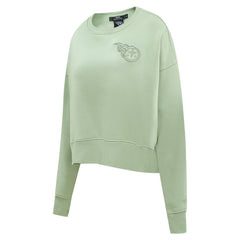 Tennessee Titans Pro Standard Women's Oversized Cropped Neutral Pullover Sweatshirt | NFL Near me