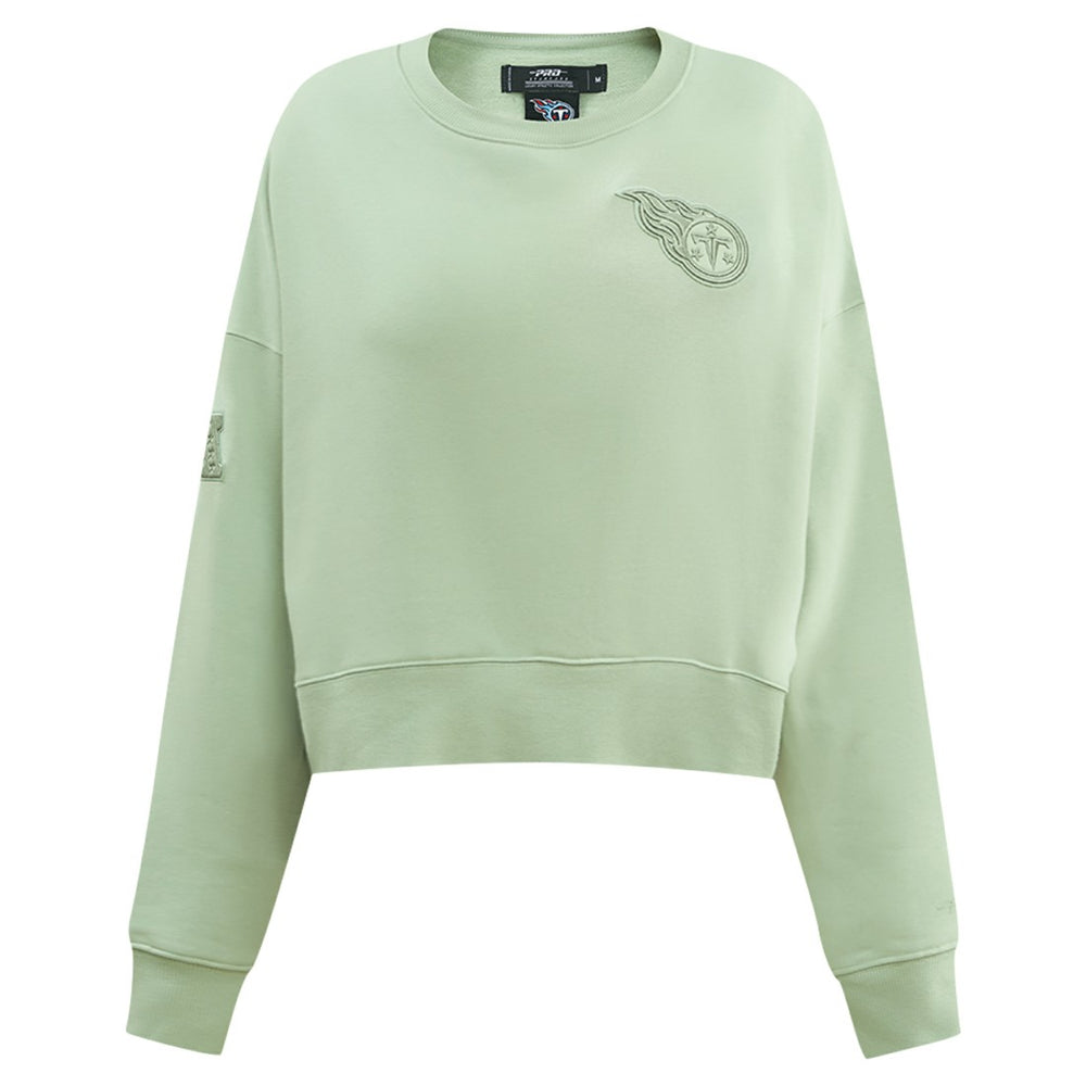 Tennessee Titans Pro Standard Women's Oversized Cropped Neutral Pullover Sweatshirt | NFL Near me