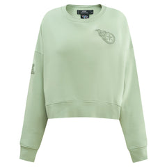 Tennessee Titans Pro Standard Women's Oversized Cropped Neutral Pullover Sweatshirt | NFL Near me