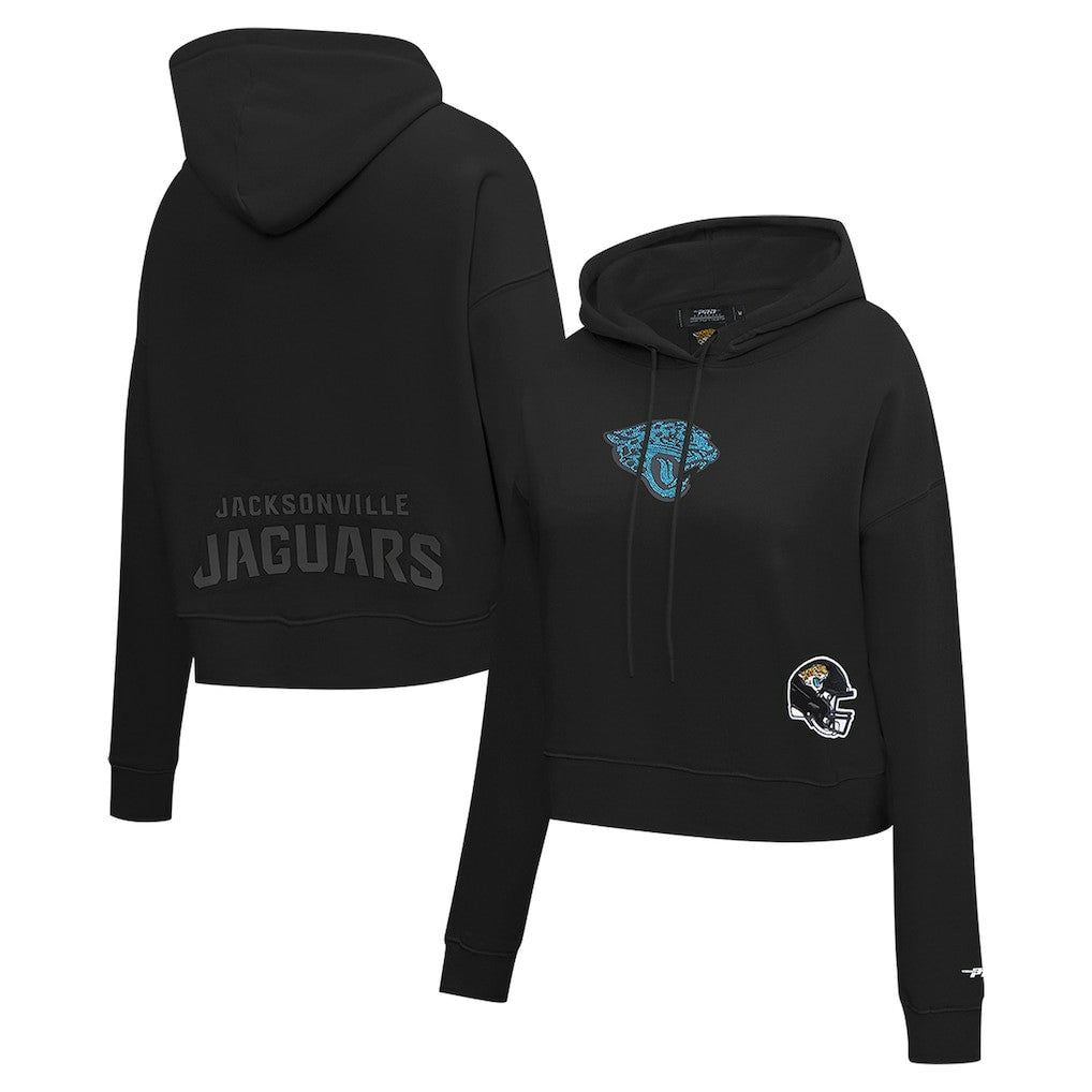Jacksonville Jaguars Pro Standard Women's Jeweled Cropped Pullover Hoodie | NFL Discount