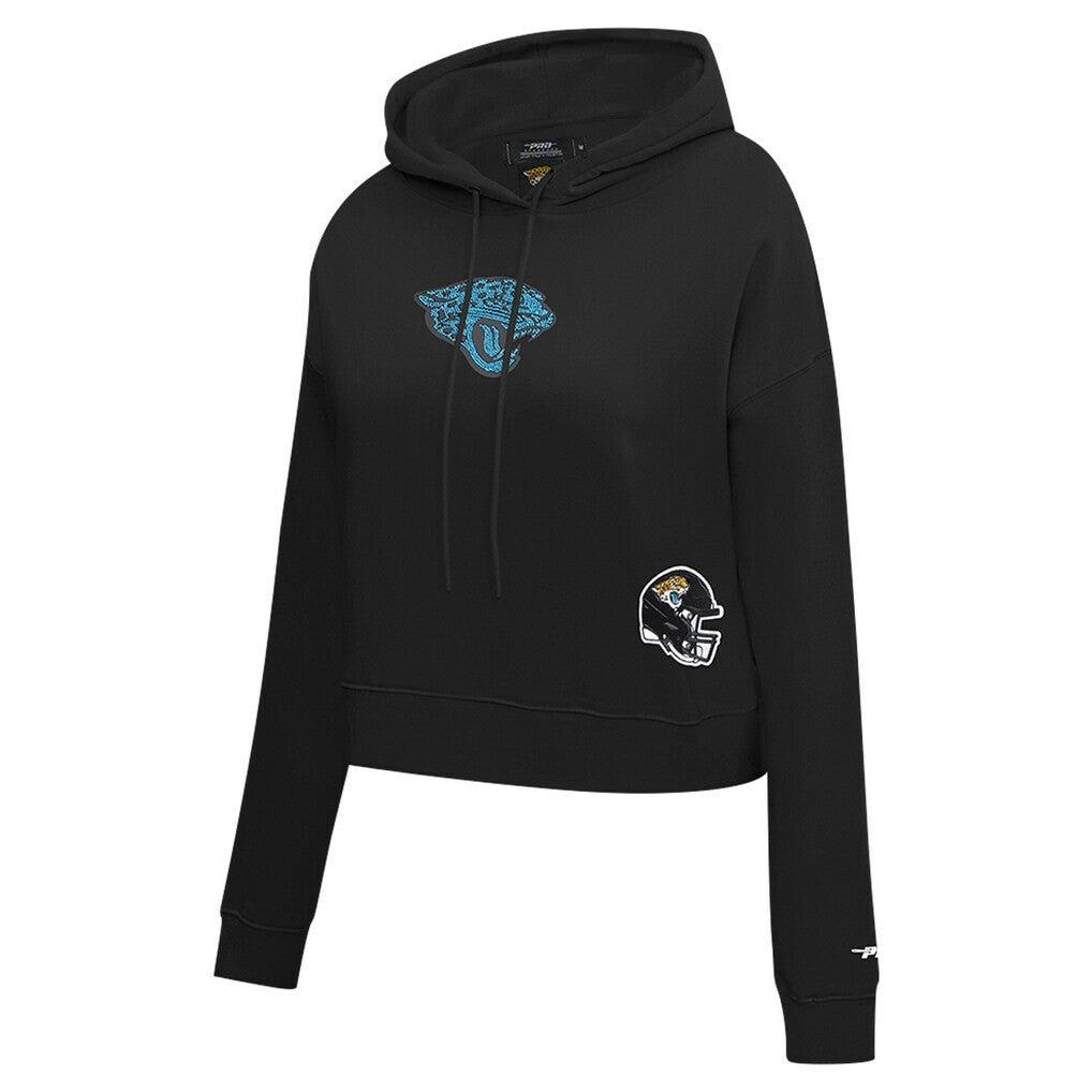 Jacksonville Jaguars Pro Standard Women's Jeweled Cropped Pullover Hoodie | NFL Discount
